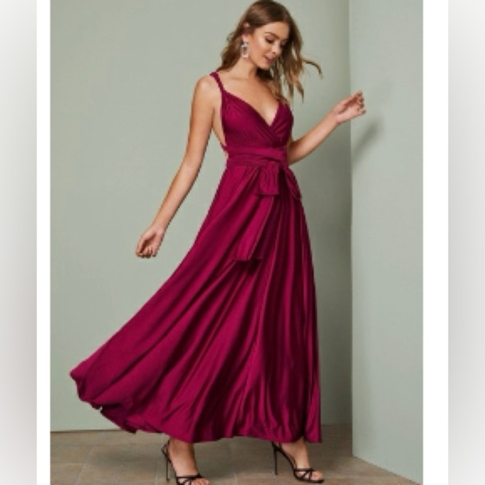 Long maxi gorgeous silk dress